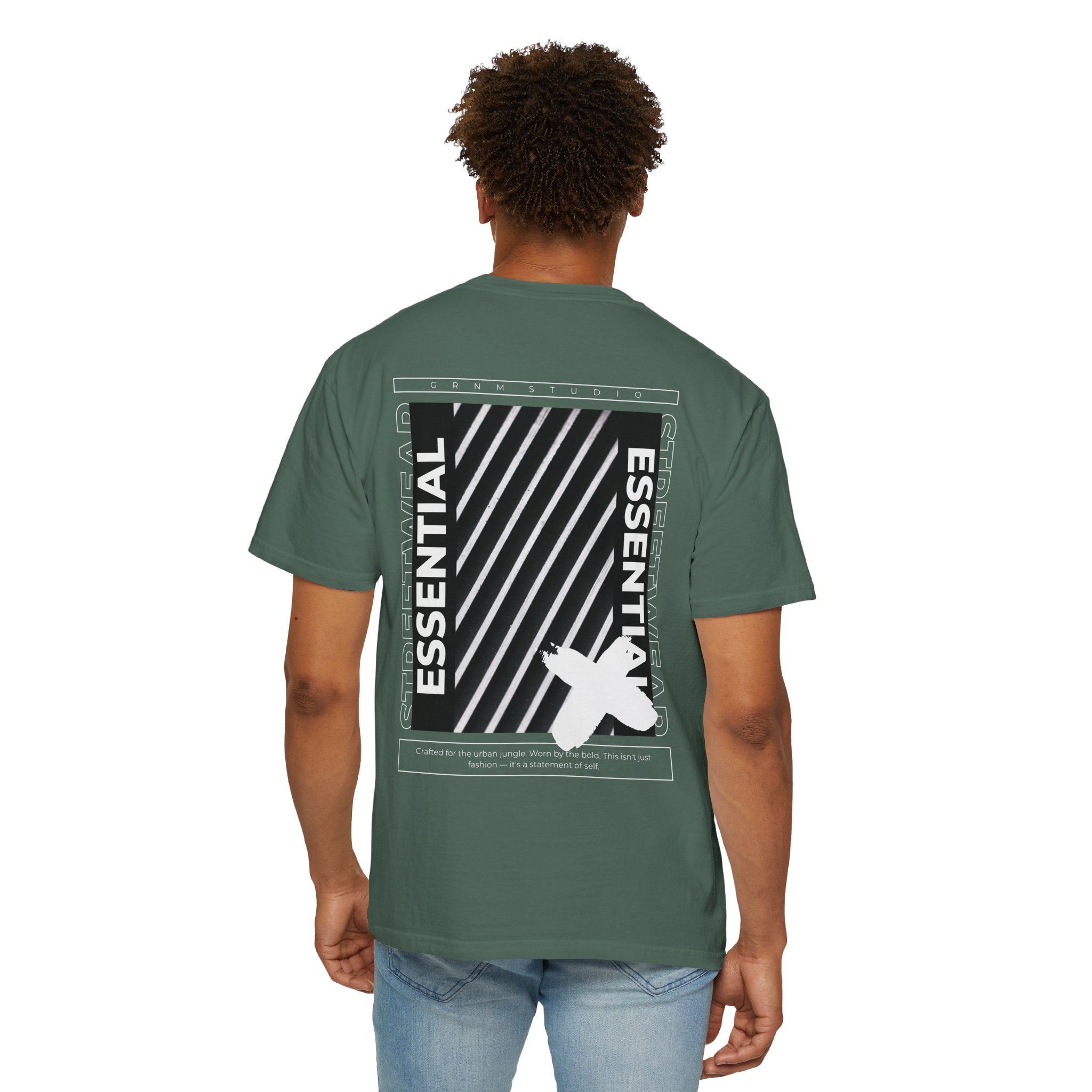 Essential Graphic T-Shirt — 'ESSENTIAL STREETWEAR' Back Print Garment-Dyed Tee